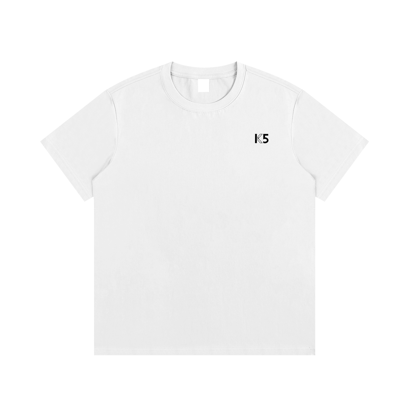 White Tee "15 K" Essential Cotton T-Shirt